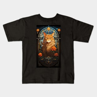 Art Nouveau Ginger Tiger Kids T-Shirt